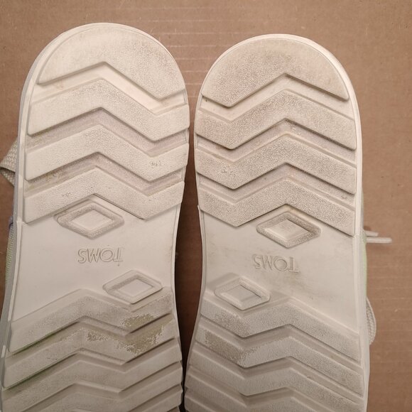 Toms Lug Shoes Women 11 Multi Color Canvas Sneakers Lace Up Platform - Picture 15 of 16